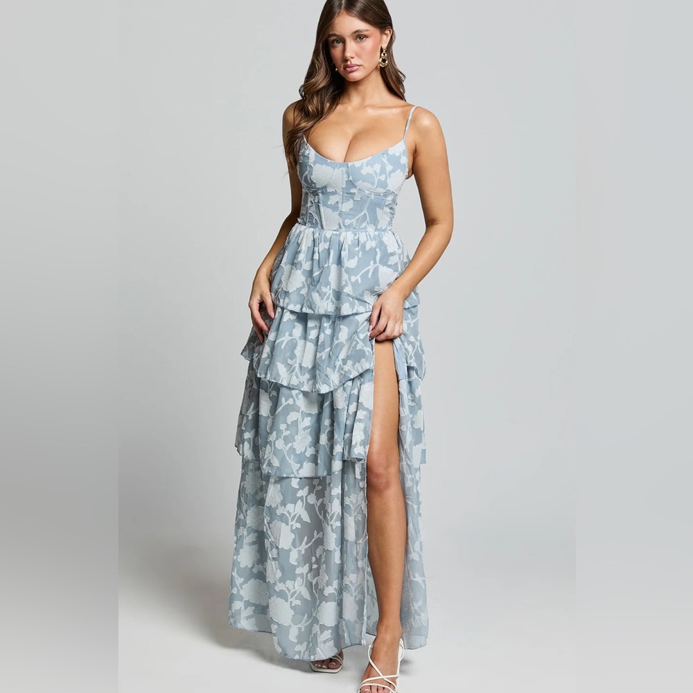 Showpo Janezkie Midi Dress - Femme Tiered Formal Dress